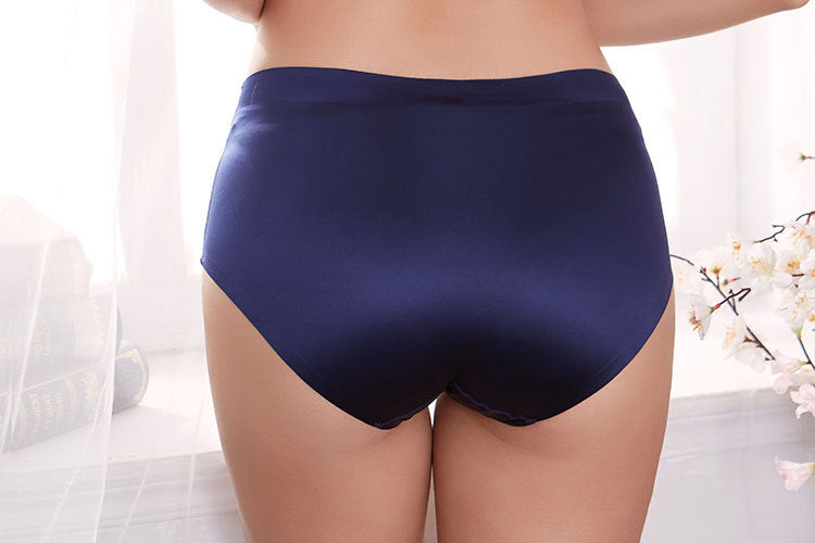 Culottes Bleue pour Femmes, Culottes en Soie glacée pour Femmes