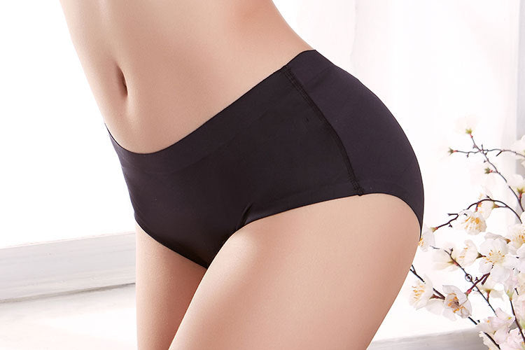 Culottes Noires pour Femmes, Culottes en Soie glacée pour Femmes