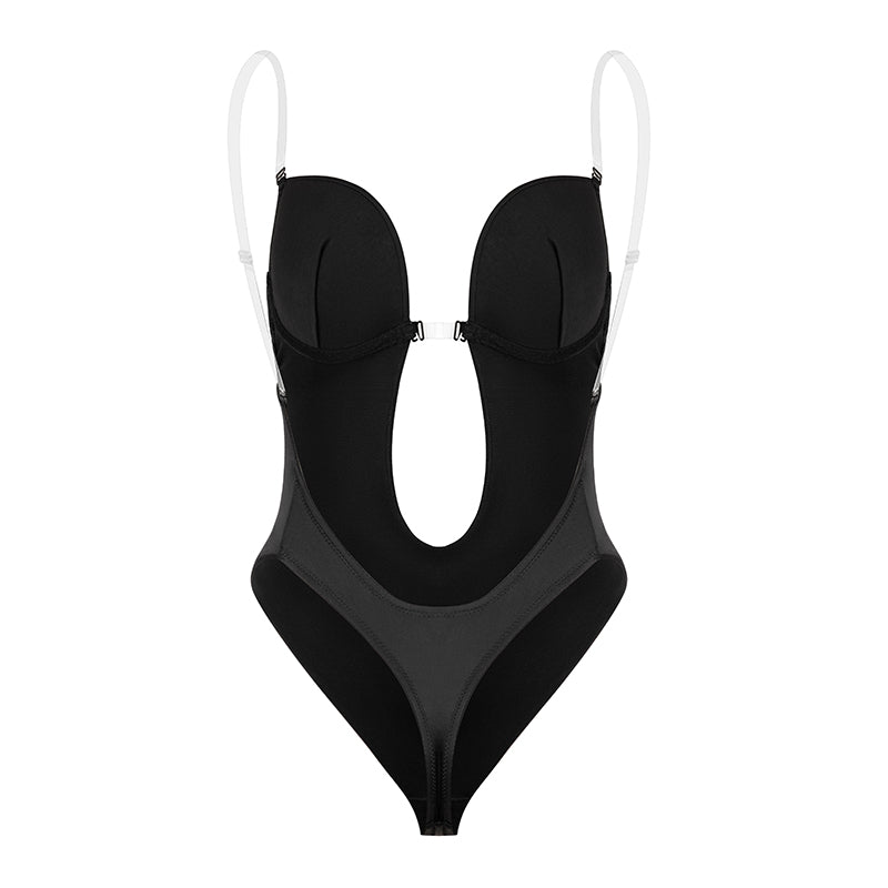 Soutien-gorge push-up dos nu / Noir