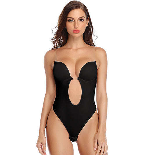 Soutien-gorge push-up dos nu / Noir