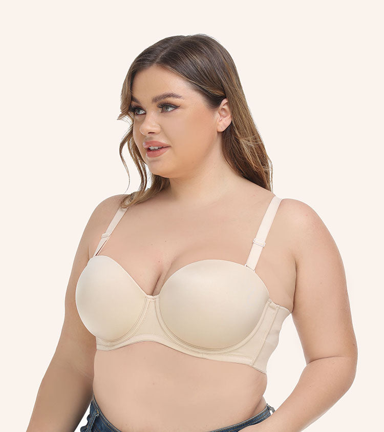 Soutien-gorge avec bretelles détachables beige