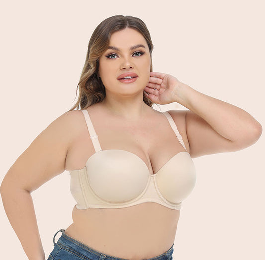 Soutien-gorge avec bretelles détachables beige