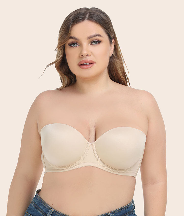 Soutien-gorge avec bretelles détachables beige